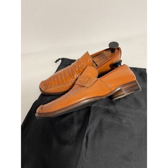 David Eden Shoes Mens Size 9 Alligator Penny Loafer Dress Valentino Sole Exotic main image 12
